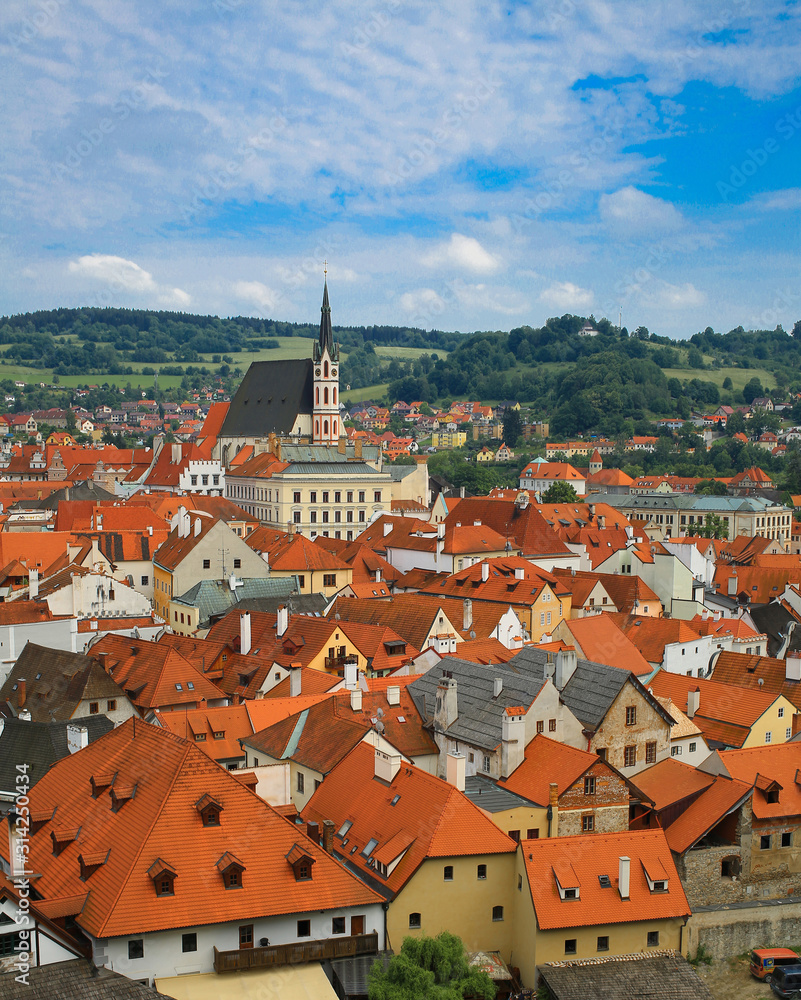 Fototapeta premium view of Cesky Krumlov (UNESCO heritage), Czech Republic