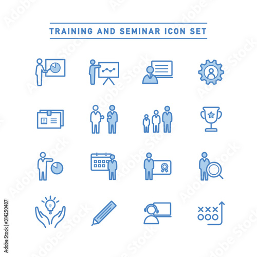 TRAINING AND SEMINAR ICON SET