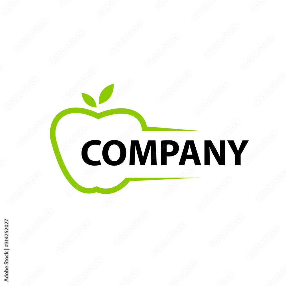 apple logo template icon, illustration design template apple logo template icon, illustration design template
