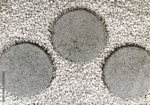 Stone stepping pathway in a Japanese style garden