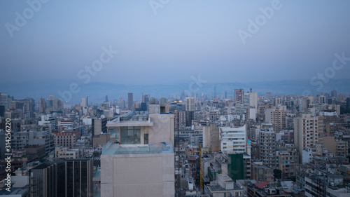 Skyline of Beirut at the Blue Hour. Beirut. Lebanon - June, 2019