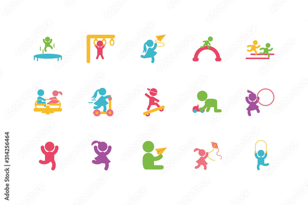 Isolated set of boys and girls avatars vector design Isolated set of boys and girls avatars vector design