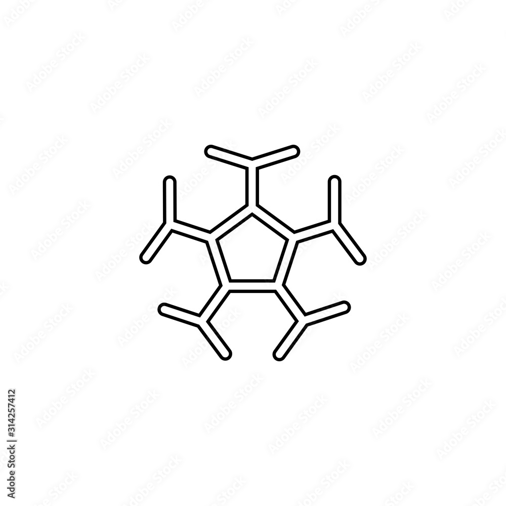 Boric acid formula icon. Chemistry symbol. Mumps virus sign. Logo design element Boric acid formula icon. Chemistry symbol. Mumps virus sign. Logo design element