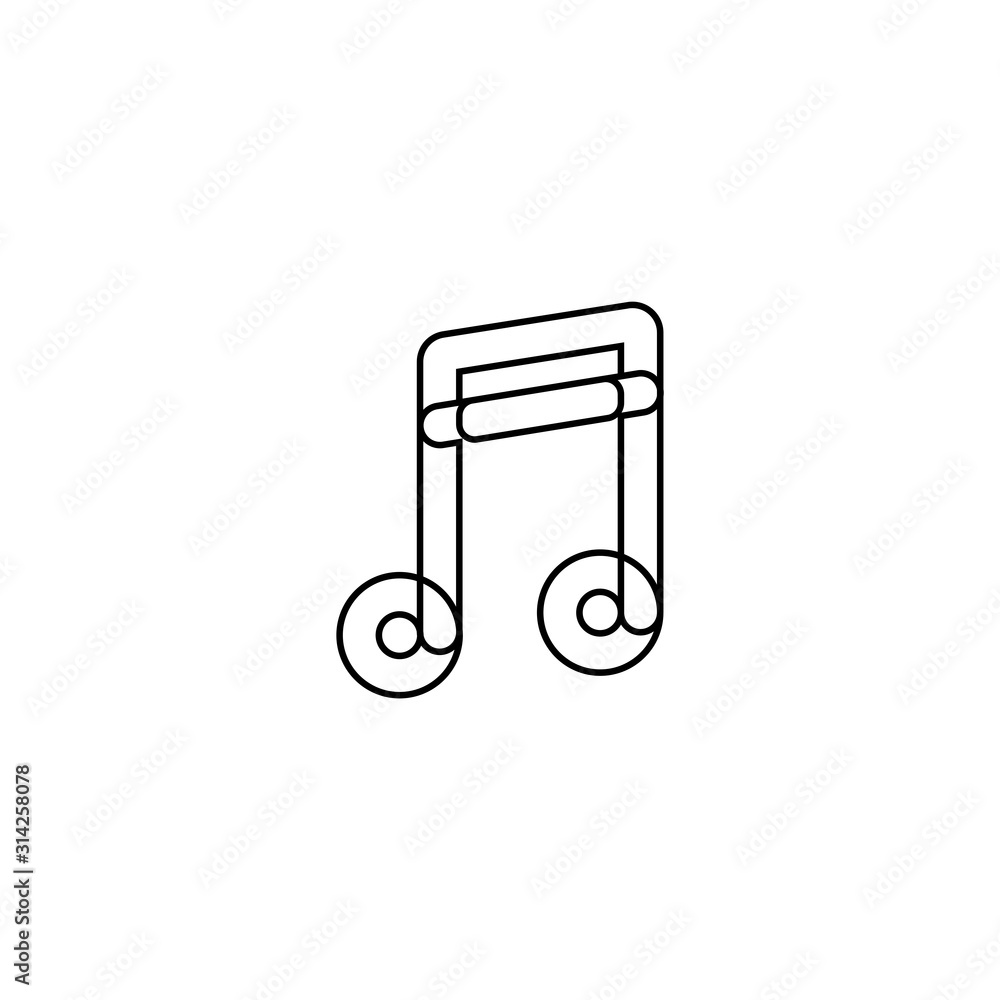 Music note icon. Melody symbol. Logo design element Music note icon. Melody symbol. Logo design element