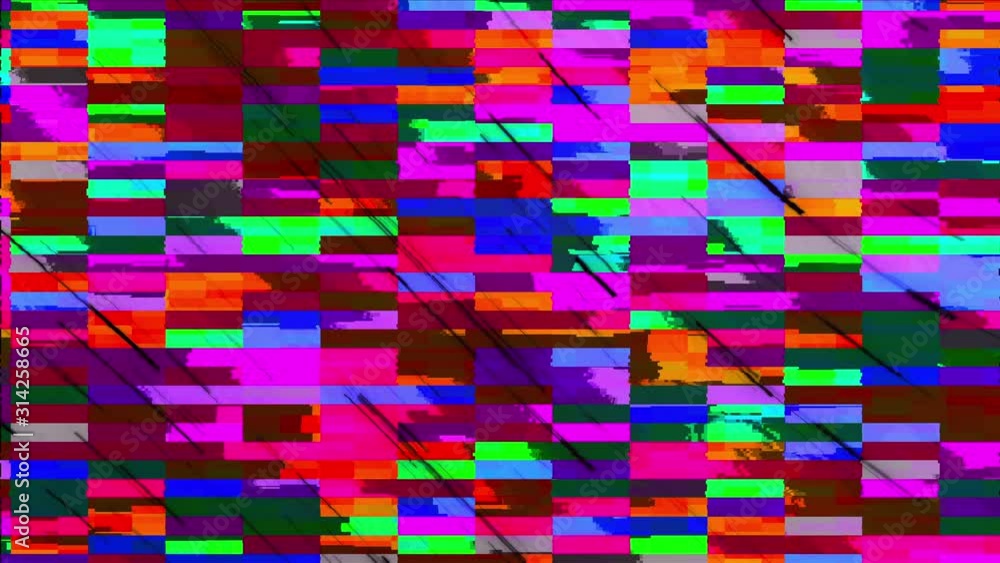 Computer generated glitch. 3d rendering video error, pixel multi-colored zigzags noise Computer generated glitch. 3d rendering video error, pixel multi-colored zigzags noise