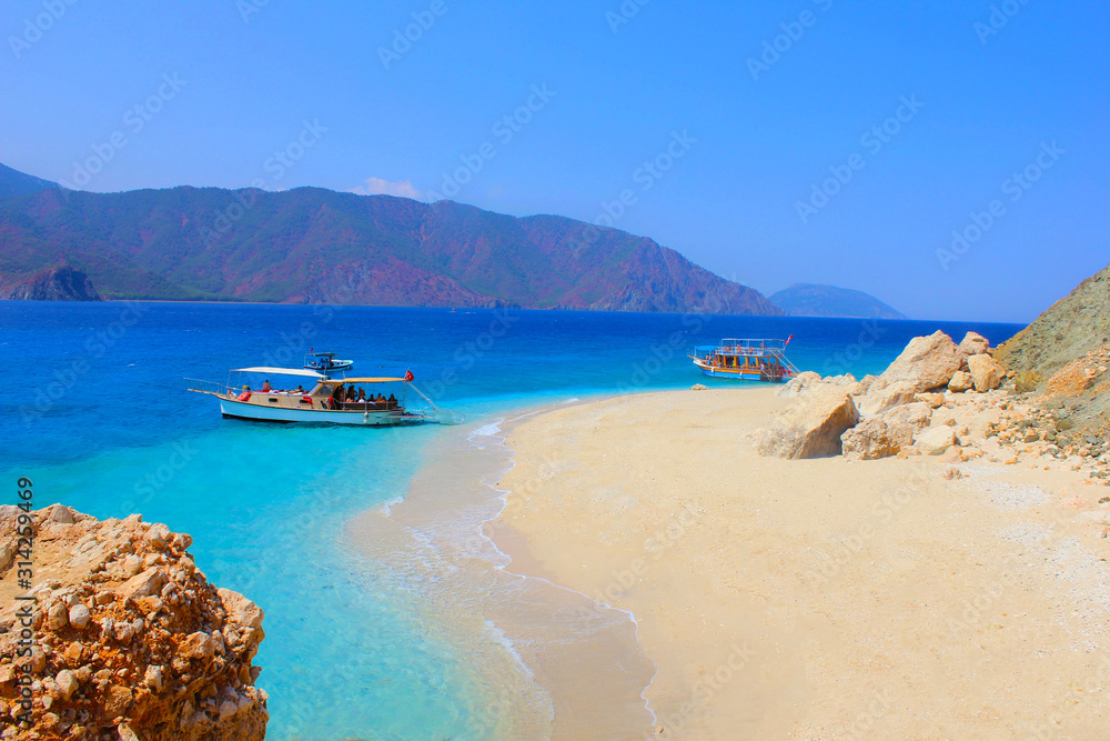Fototapeta premium Suluada Island beach. Antalya, Turkey