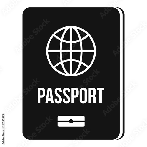 Passport icon. Simple illustration of passport vector icon for web design isolated on white background