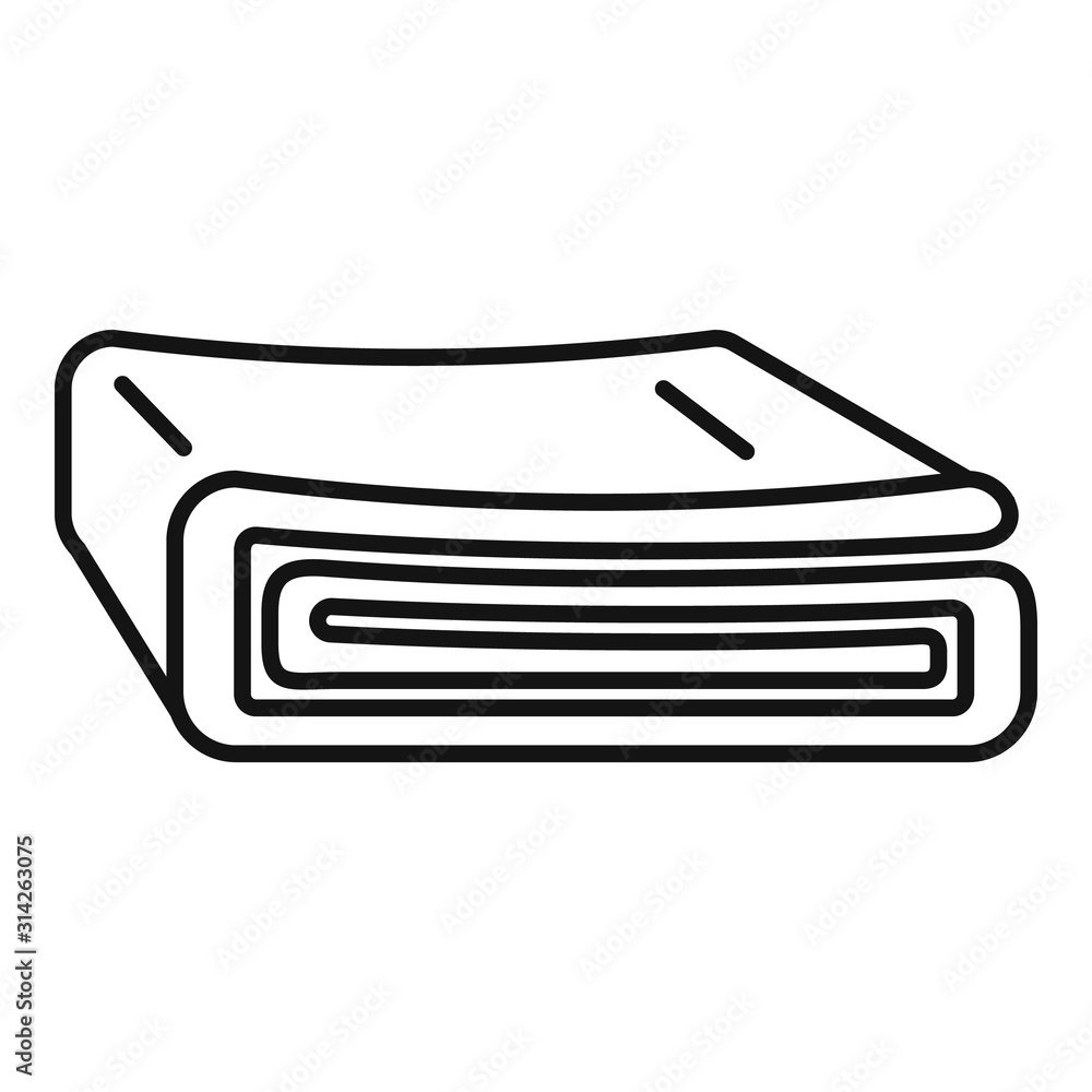 Bed blanket icon. Outline bed blanket vector icon for web design isolated on white background Bed blanket icon. Outline bed blanket vector icon for web design isolated on white background