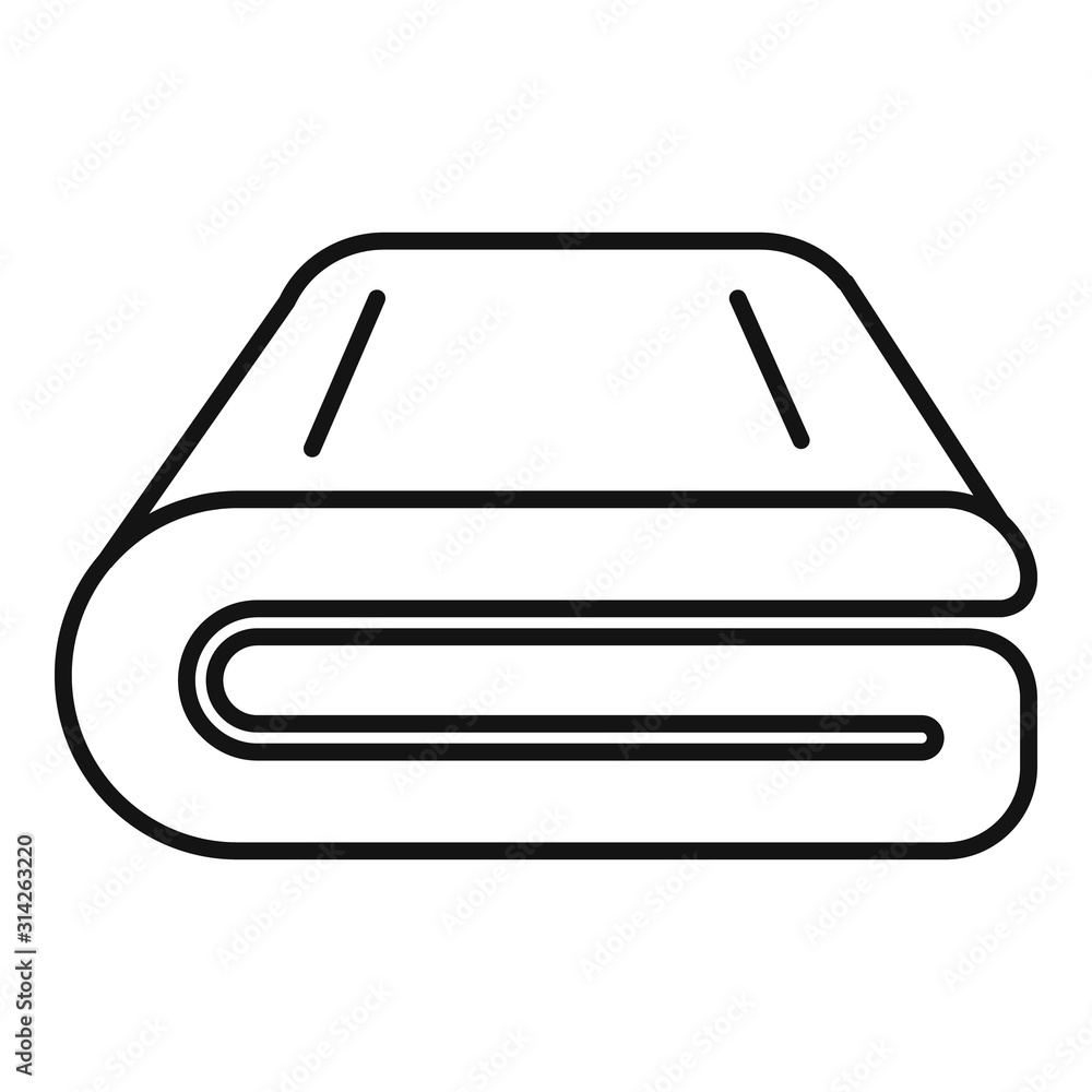 Wrap blanket icon. Outline wrap blanket vector icon for web design isolated on white background Wrap blanket icon. Outline wrap blanket vector icon for web design isolated on white background