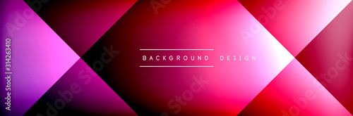 Abstract background - squares and lines composition created with lights and shadows. Technology or business digital template