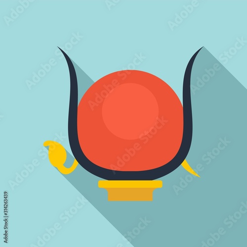 Isida headwear icon. Flat illustration of Isida headwear vector icon for web design