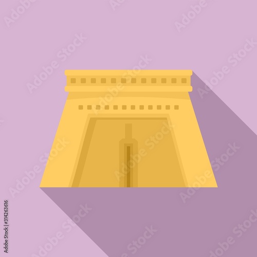 Egypt temple icon. Flat illustration of Egypt temple vector icon for web design