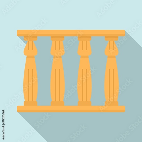 Egypt temple towers icon. Flat illustration of Egypt temple towers vector icon for web design