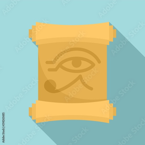 Egypt papyrus icon. Flat illustration of Egypt papyrus vector icon for web design