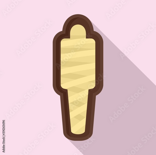 Sarcophagus icon. Flat illustration of sarcophagus vector icon for web design