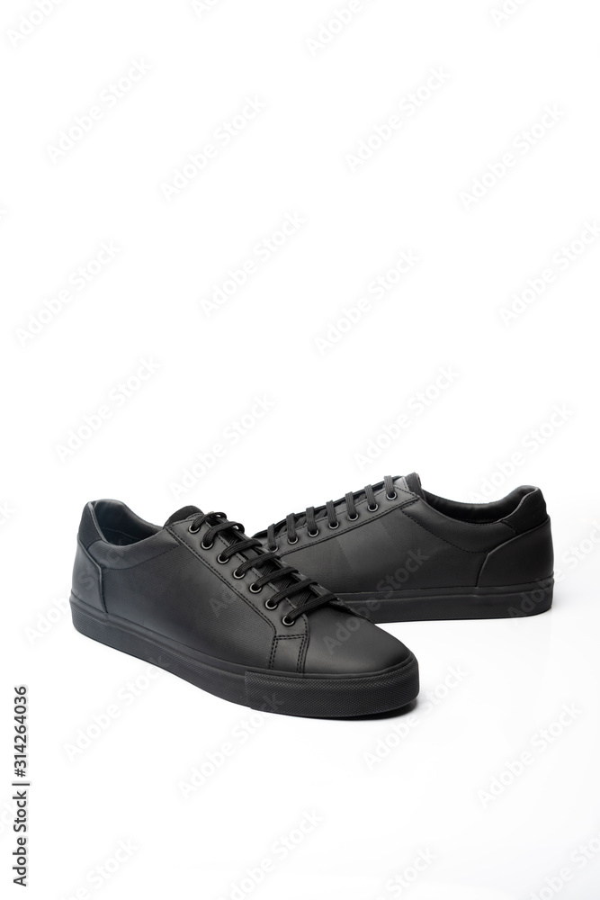 black shoes isolated on white background black shoes isolated on white background