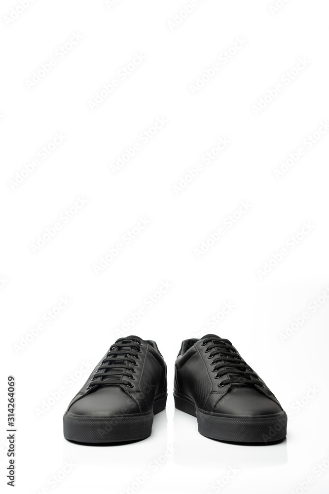 black shoes isolated on white background black shoes isolated on white background