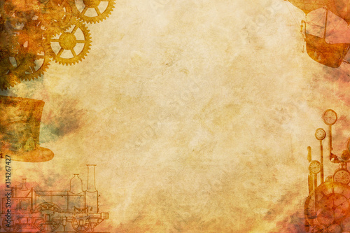 paper background steampunk style photo