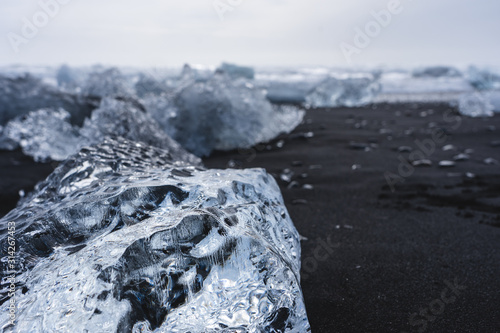 Icebergs from Diamond beach in Iceland