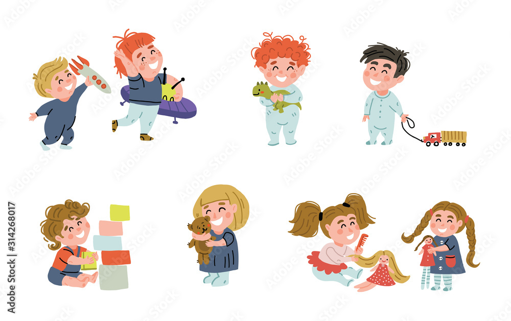 Collection - cute babies playing with various toys Collection - cute babies playing with various toys
