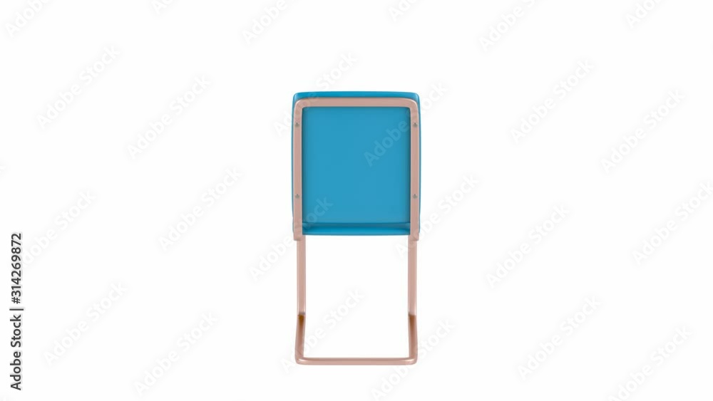 Modern leather dining chair on white background Modern leather dining chair on white background