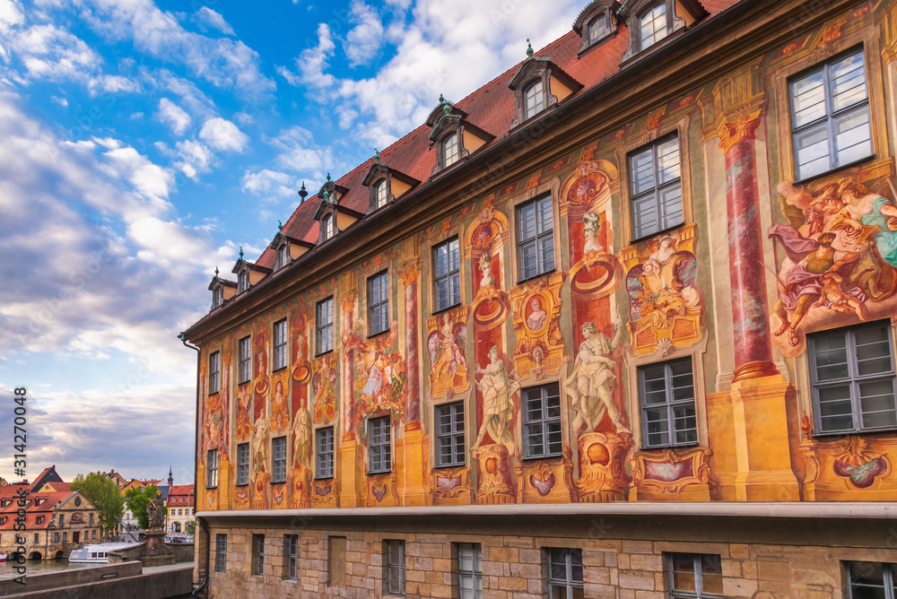 Fototapeta premium Bamberg Old Town Hall frescoes Bavaria Germany