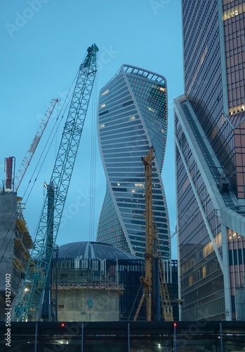 New construction in the Moscow business center