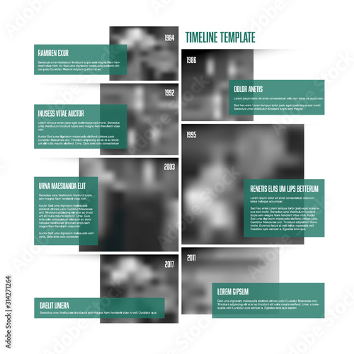 Infographic Timeline Template with big photos