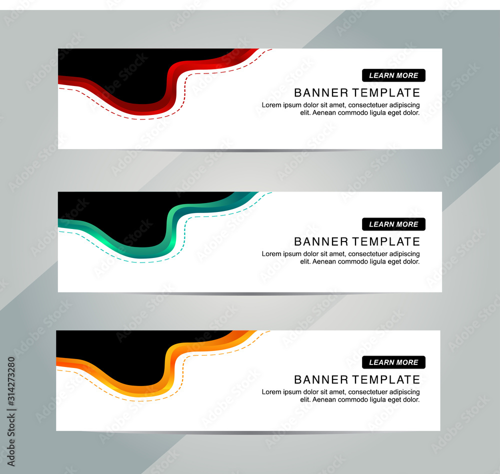 Creative Abstract Web banner design background or header Templates