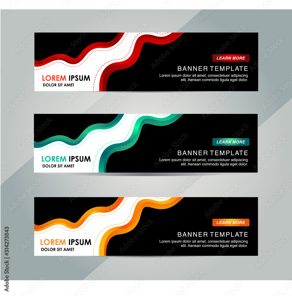 Fototapeta premium Creative Abstract Web banner design background or header Templates