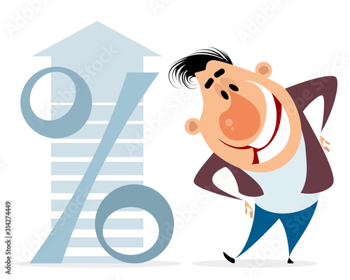 Caricature of a successful businessman