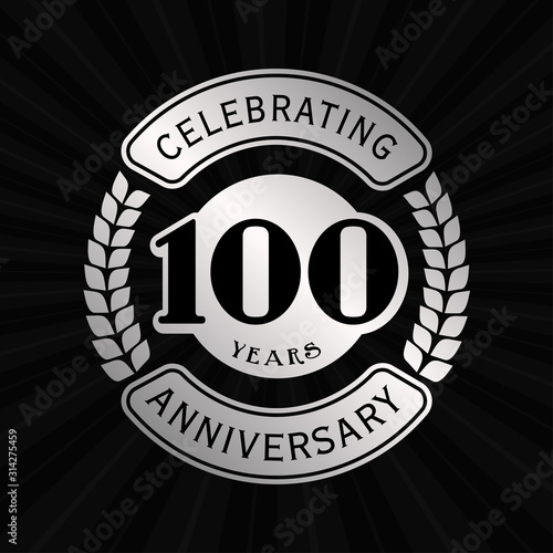 100 years design template. 100th vector and illustration