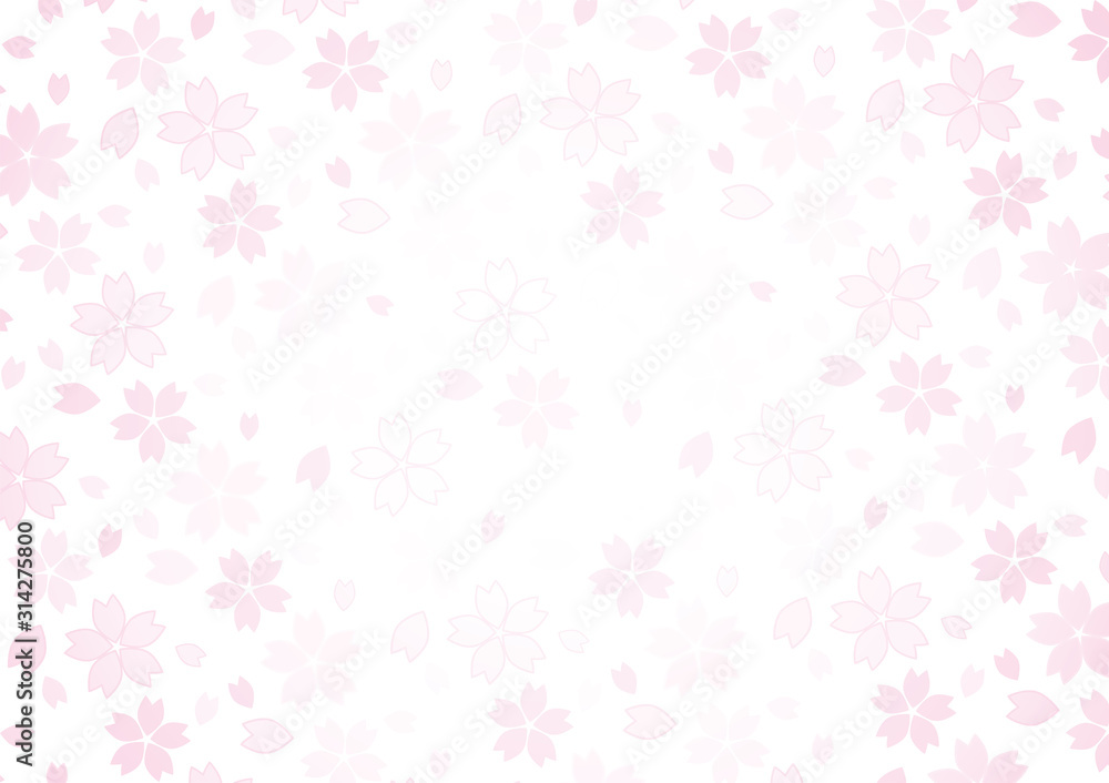 シンプルな桜模様のかわいい背景 Stock Vektorgrafik Adobe Stock