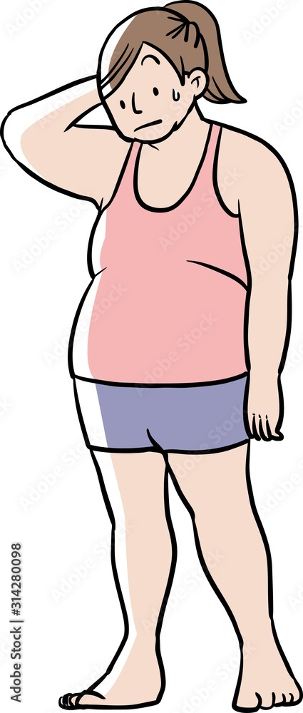 男性 ダイエット ビフォーアフター カラー ベクター イラスト Stock Vector Adobe Stock