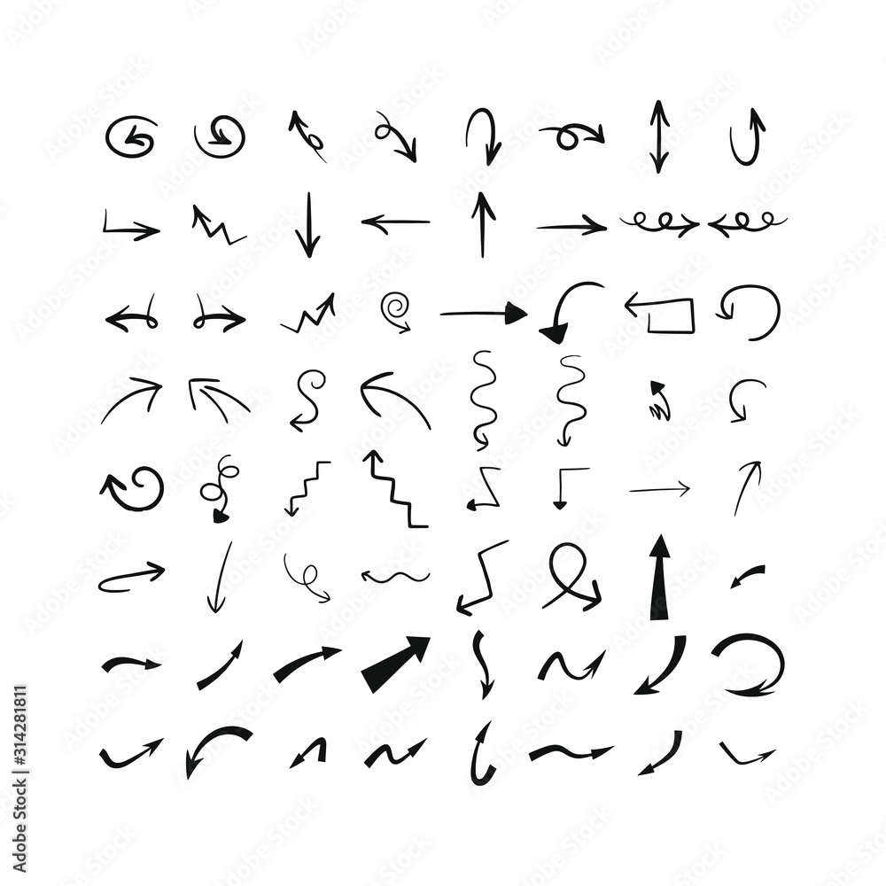 set of vector arrows set of vector arrows