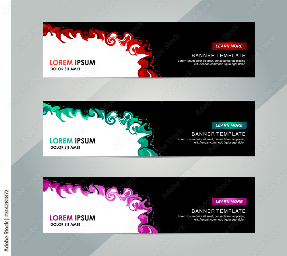 Abstract Web banner design background or header Templates