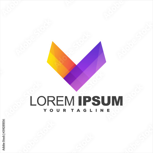Free Download awesome letter v logo design - GFXLoad