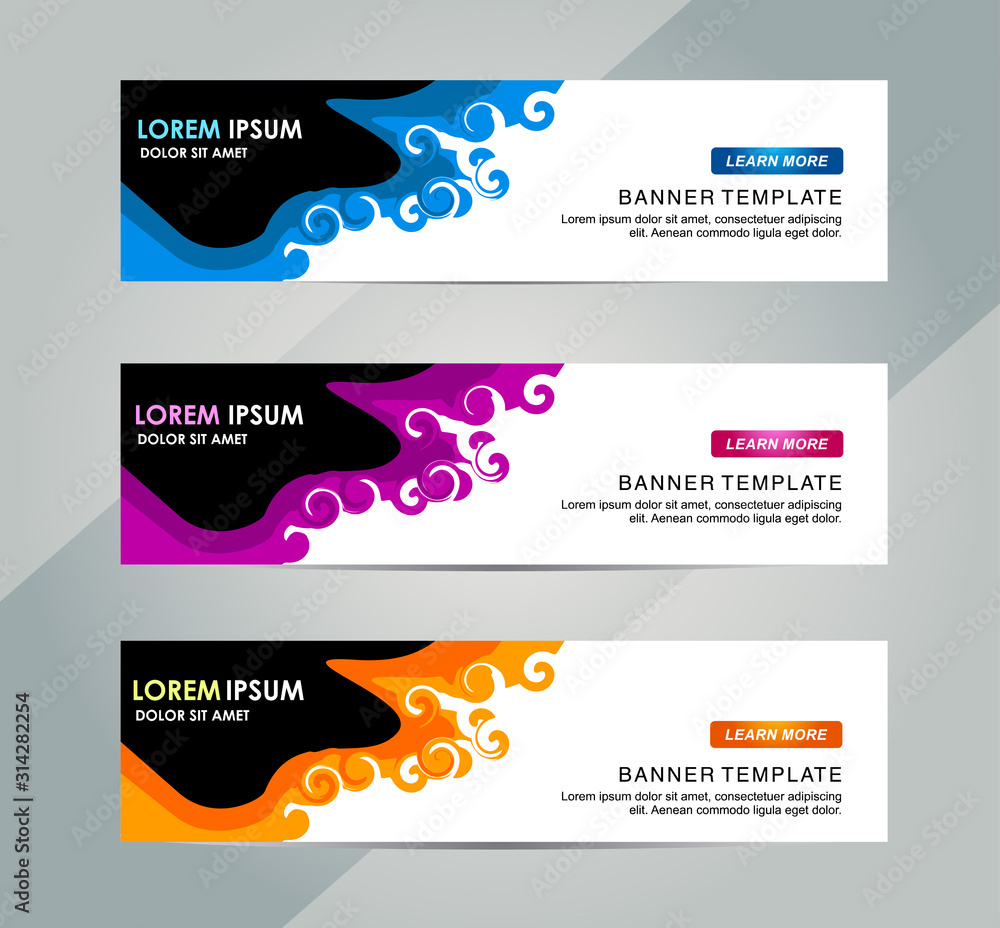 Abstract Web banner design background or header Templates Abstract Web banner design background or header Templates