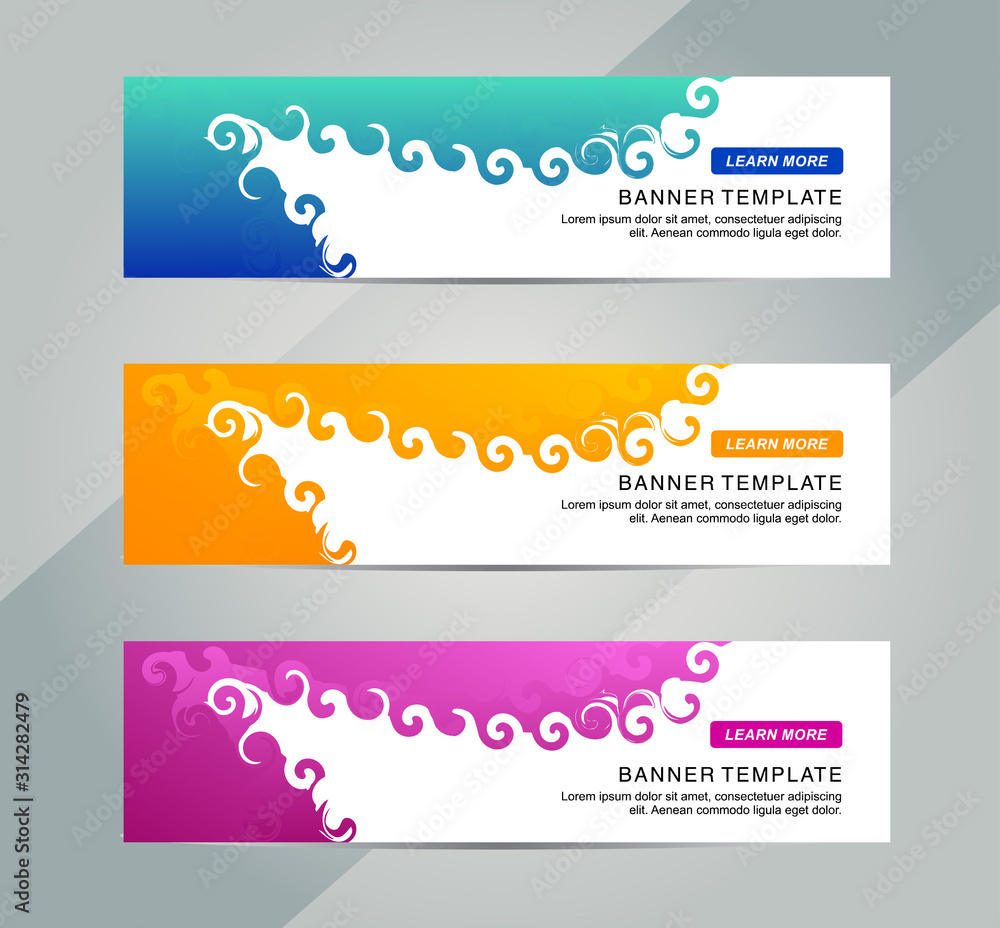 Abstract Web banner design background or header Templates