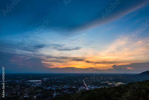 Aerial view. Landscape from the top of mountain