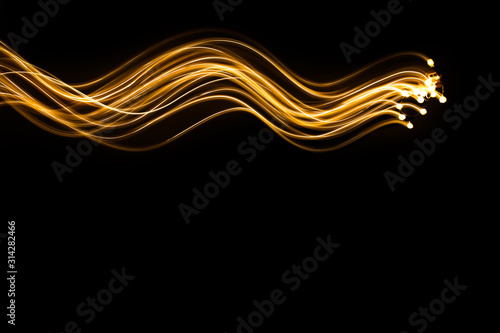 Freeze light photo. Abstract pattern background in wave shape.