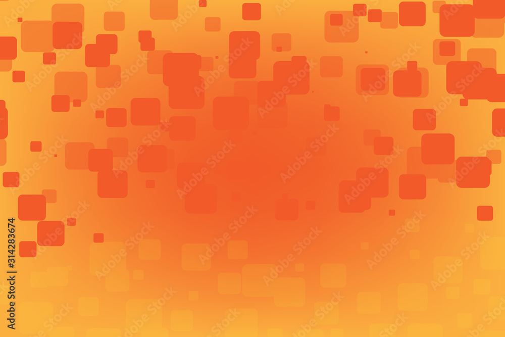 Orange yellow shades abstract glowing background with random sizes rounded tiles square Orange yellow shades abstract glowing background with random sizes rounded tiles square