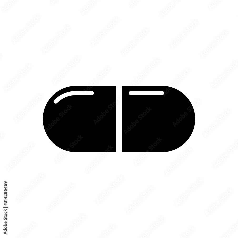 Vitamin capsule icon. Eps 10 vector - obrazy, fototapety, plakaty 