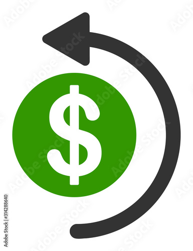 Cashback vector icon. Flat Cashback pictogram is isolated on a white background.