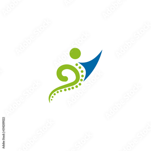 Chiropractic clinic logo design vector template