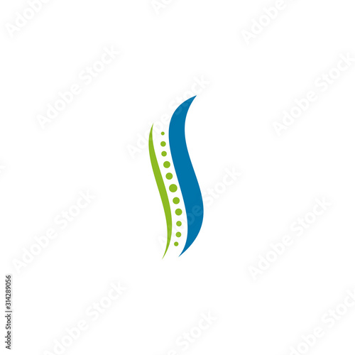 Chiropractic clinic logo design vector template