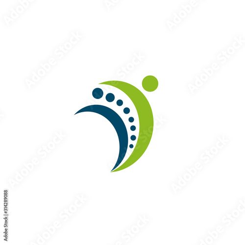Chiropractic clinic logo design vector template