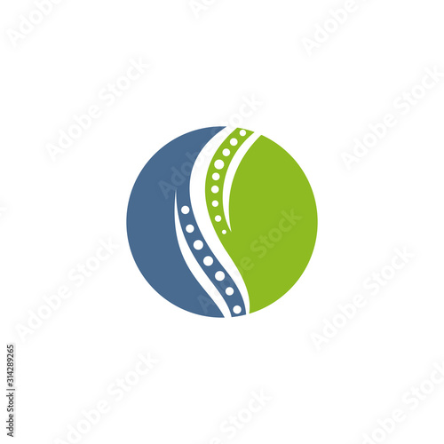 Chiropractic clinic logo design vector template