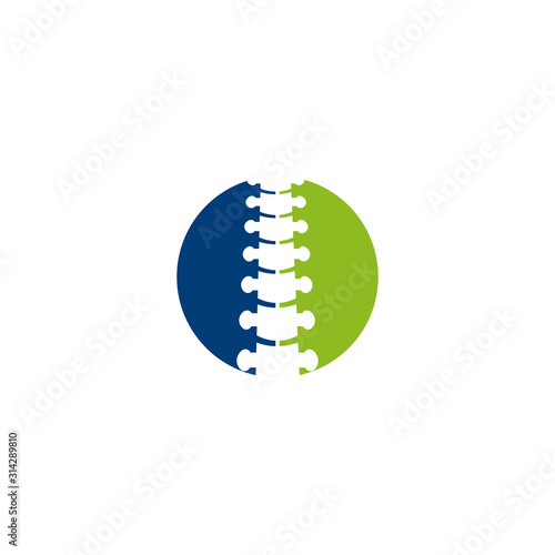 Chiropractic clinic logo design vector template
