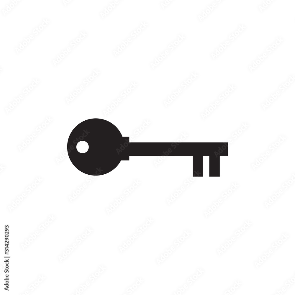 Simple key logo icon design vector template Simple key logo icon design vector template
